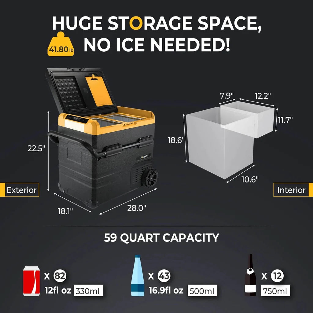 CR55 59 Quart (55L) Portable Fridge Freezer
